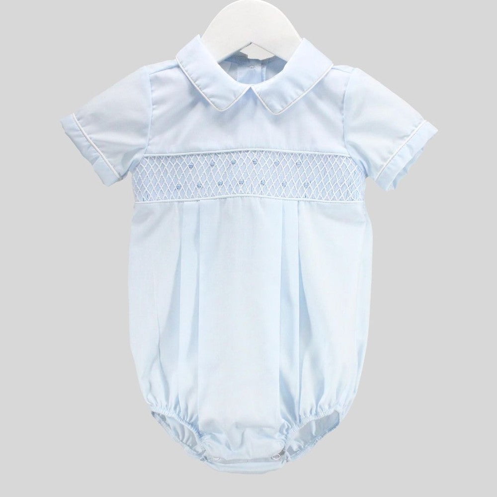 Baby Blessings White/Light Blue / Newborn Baby Blessings Boys White Over Light Blue Matthew Bubble