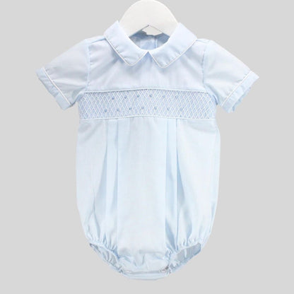 Baby Blessings White/Light Blue / Newborn Baby Blessings Boys White Over Light Blue Matthew Bubble