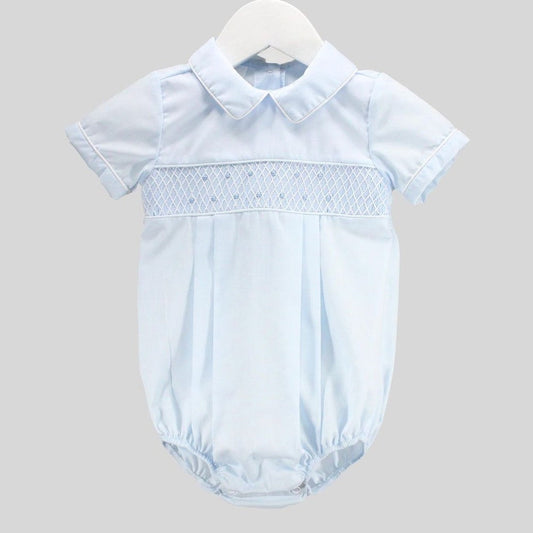 Baby Blessings White/Light Blue / Newborn Baby Blessings Boys White Over Light Blue Matthew Bubble