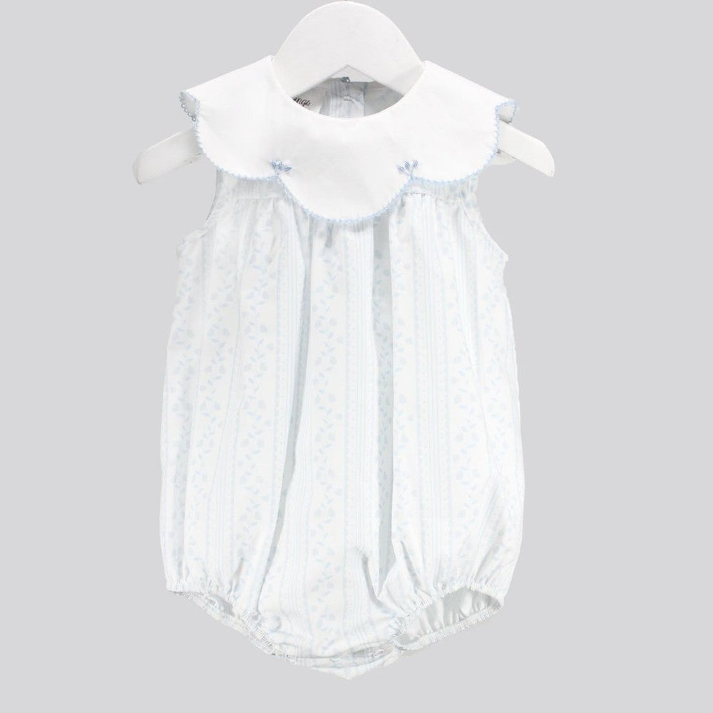 Baby Blessings Blue / 3 Mo Baby Blessings Girls Scalloped Blue Aria Bubble