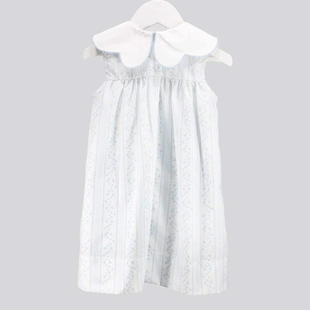 Baby Blessings Baby Blessings Girls Scalloped Blue Aria Dress