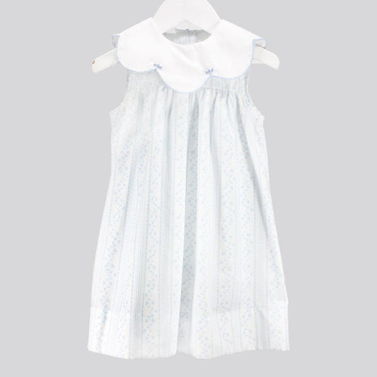 Baby Blessings Baby Blessings Girls Scalloped Blue Aria Dress