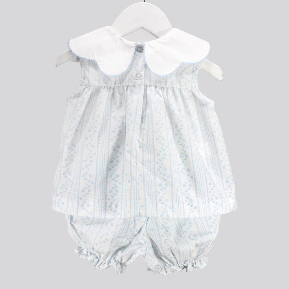 Baby Blessings Baby Blessings Girls Scalloped Blue Aria Set