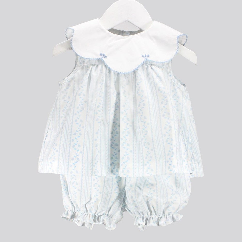 Baby Blessings Blue / 12 Mo Baby Blessings Girls Scalloped Blue Aria Set