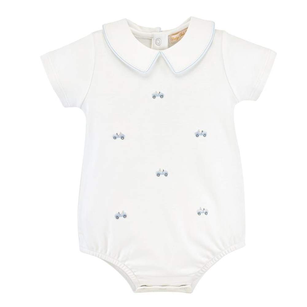 Baby Club Chic Boys Scattered Cars Embroidered Bubble