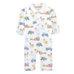 Baby Club Chic Boys Tractor Farm Printed Playsuit