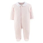 Baby Club Chic Girls Hearts Footie with Embroidered Collar