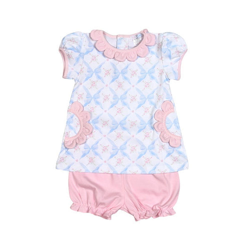 Baby Loren Blue Bows Bloomer Set