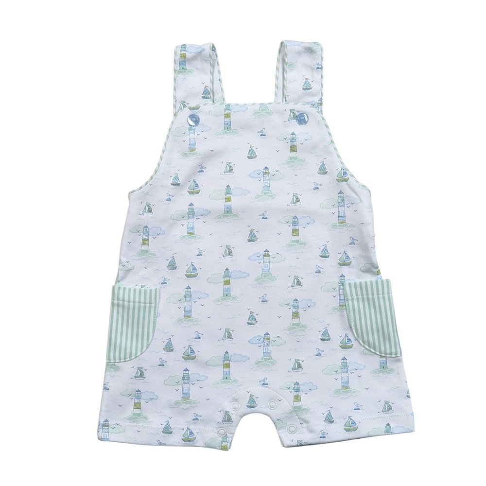 Baby Loren Blue Light House Overalls