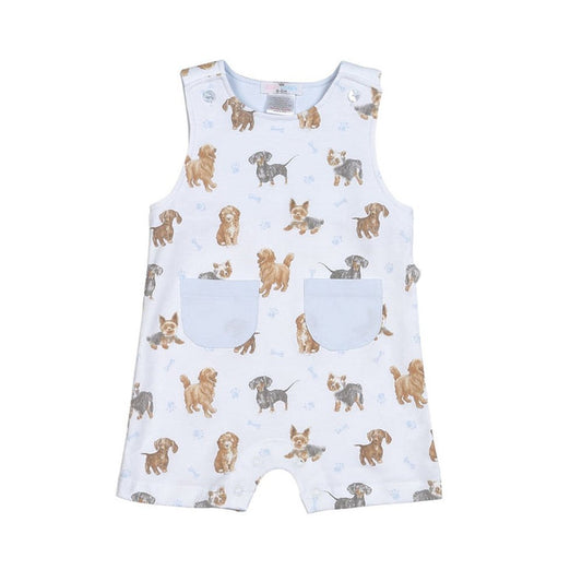 Baby Loren Blue Puppy Pals Romper
