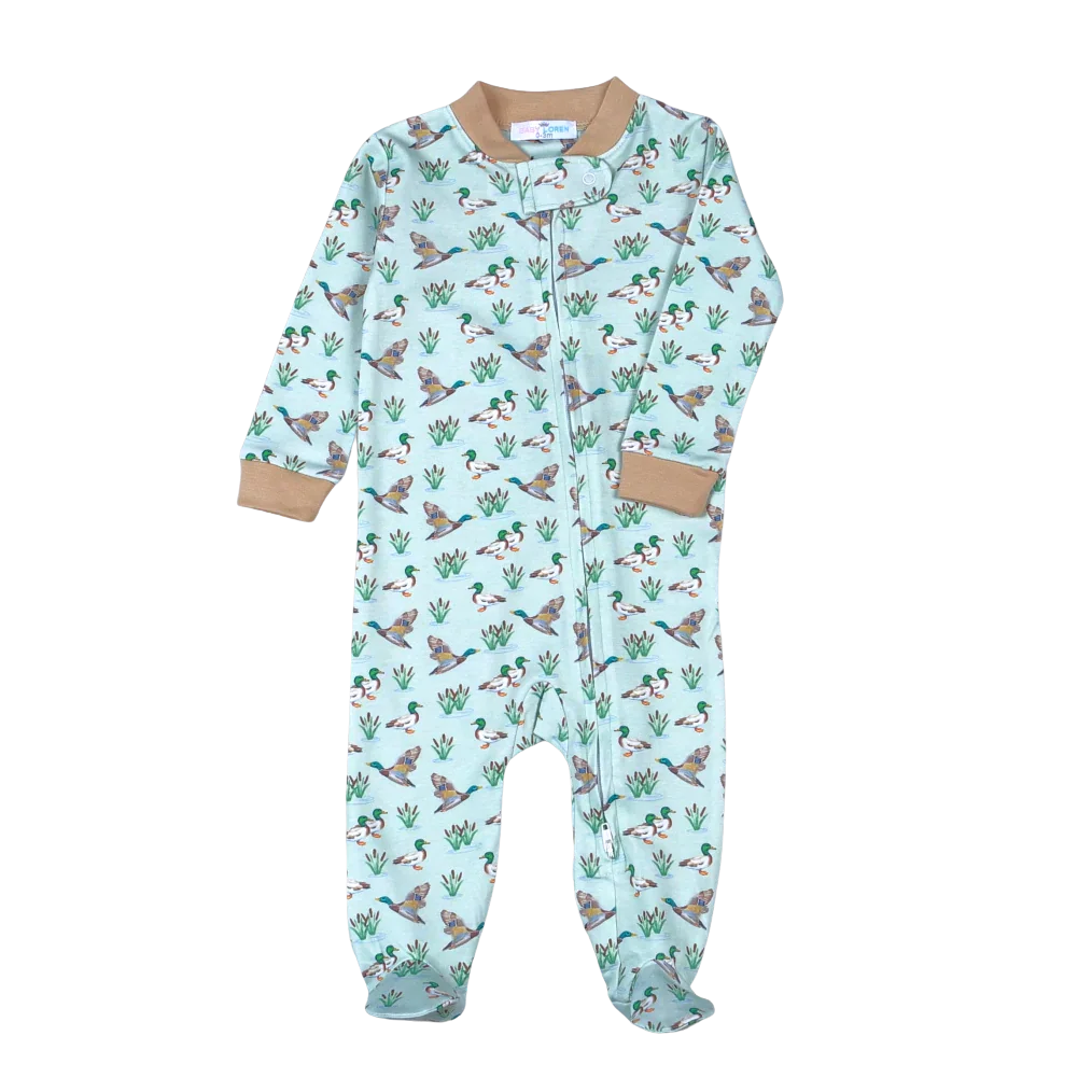 Baby LorenBaby Loren Boys Mallard Ducks Zipper FootieBabysupermarket