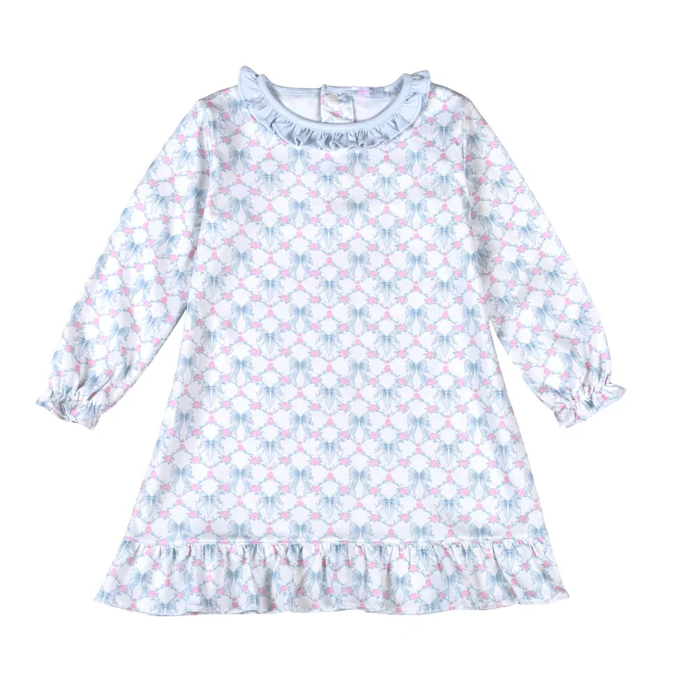 Baby Loren Girls Sleepwear Blue Coquettes / 2 Toddler Baby Loren Girls Blue Coquettes Dress