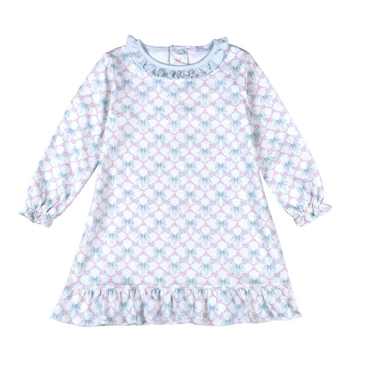 Baby Loren Girls Sleepwear Blue Coquettes / 2 Toddler Baby Loren Girls Blue Coquettes Dress