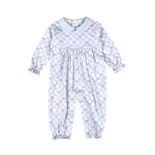 Baby Loren Infant Girl Blue Coquettes / 3-6 Mo Baby Loren Girls Blue Coquettes Romper