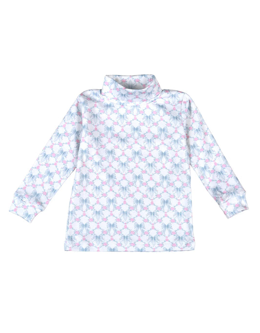 Baby Loren Girls Shirts Blue Coquettes / 12-18 Mo Baby Loren Girls Blue Coquettes Turtleneck