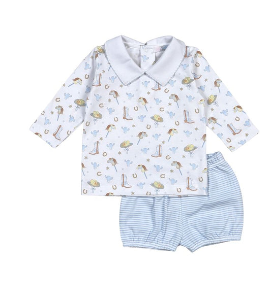 Baby Loren Howdy Baby Pima Diaper Cover