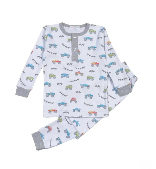 Baby Loren Monster Trucks Pima Loungewear