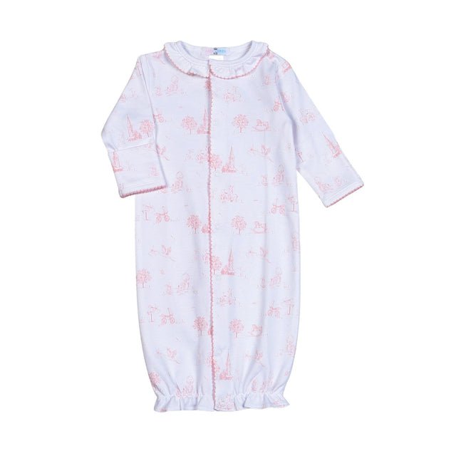 Baby Loren Pink Baby Toile Converter Gown