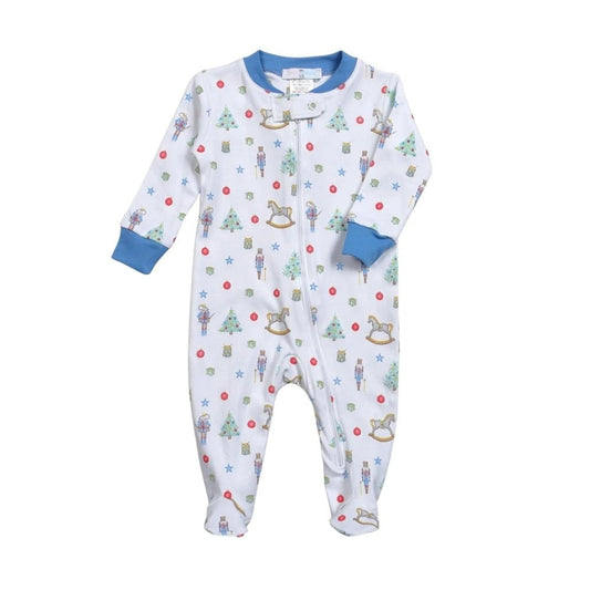 Baby Loren Infant Blue / Newborn Baby Loren the Magic Night Boys Zipper Footie