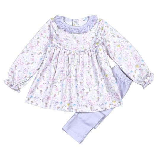 Baby Loren Unicorn Pima Pant Set