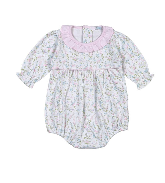 Baby Loren Vivian Floral Pima Long Sleeve Bubble