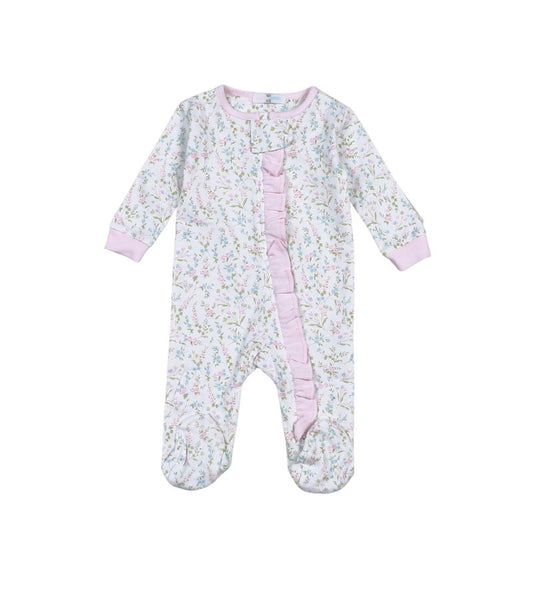 Baby Loren Vivian Floral Pima Zipper Footie