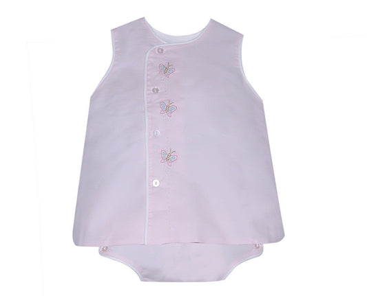 Remember Nguyen Apparel & Gifts Pink / 3 Mo Baby Sen Butterflies Blanche Diaper Set
