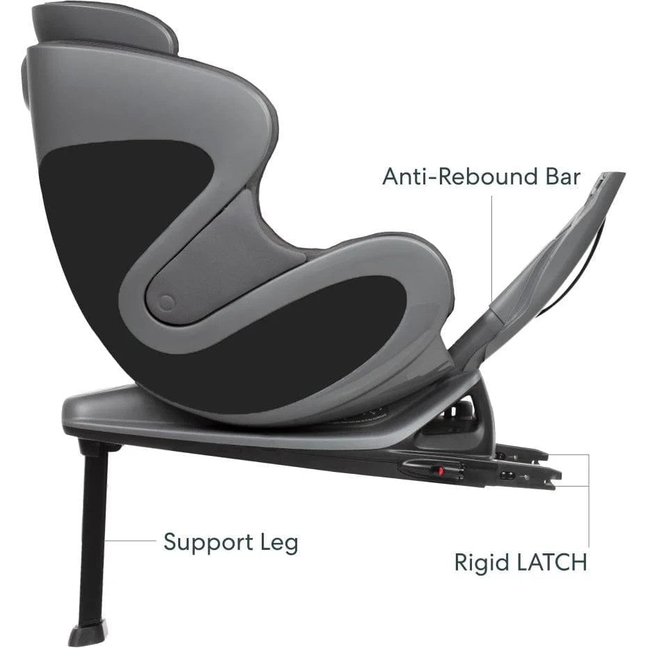 Babyark Convertible Car Seat + Base - Classic Charcoal Crey/Midnight Blue