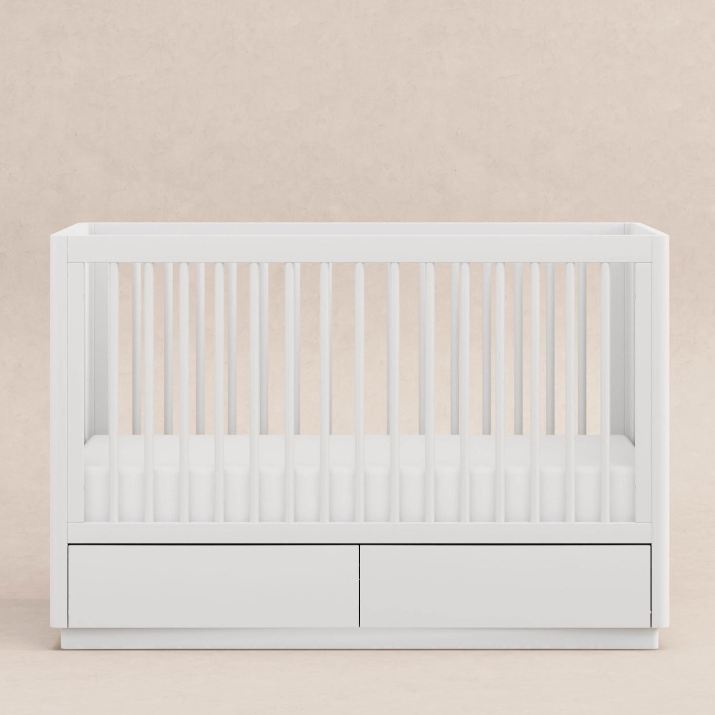 Babyletto Cribs White Babyletto Bento 3-in-1 Convertible Storage Crib with Toddler Bed Conversion Kit