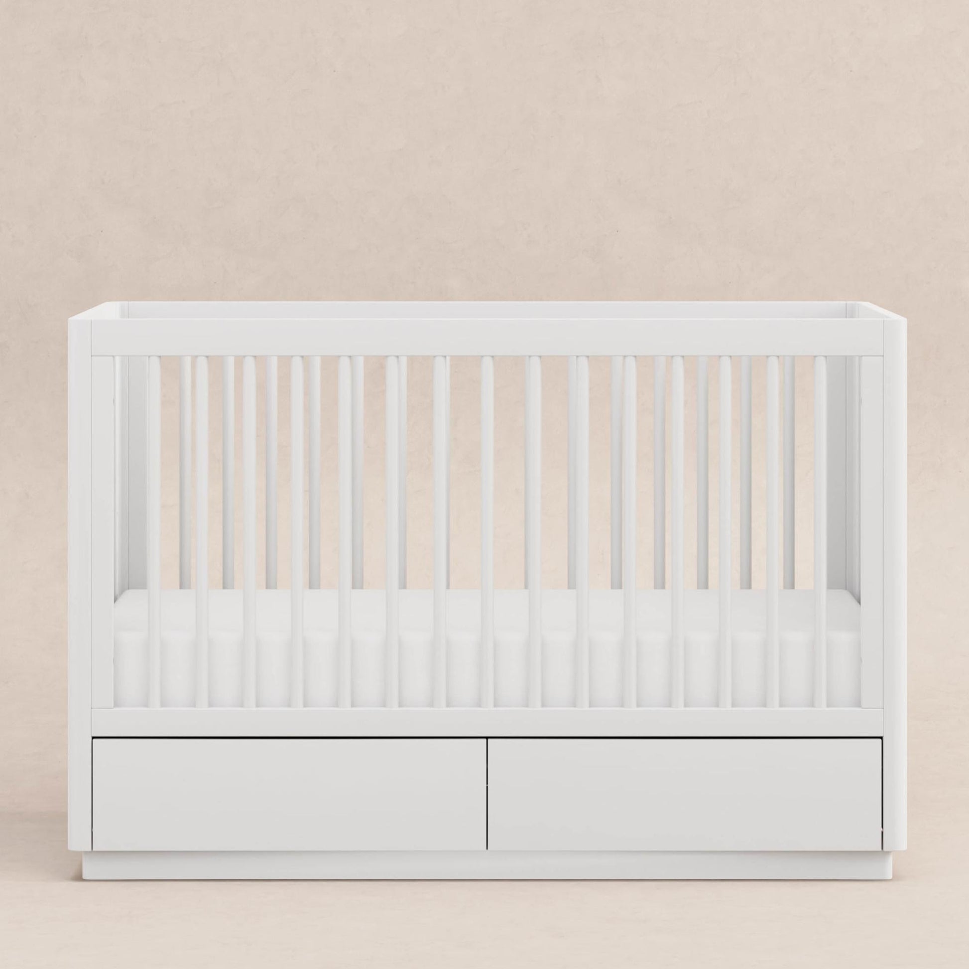 Babyletto Cribs White Babyletto Bento 3-in-1 Convertible Storage Crib with Toddler Bed Conversion Kit