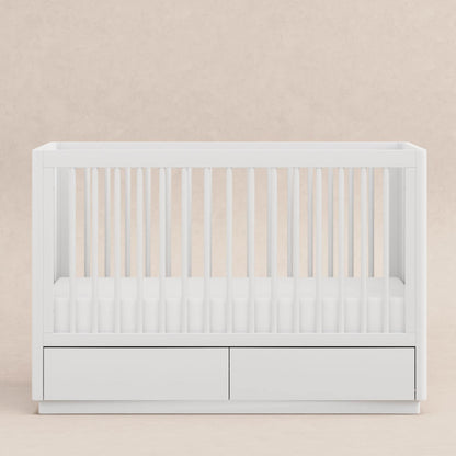 Babyletto Cribs White Babyletto Bento 3-in-1 Convertible Storage Crib with Toddler Bed Conversion Kit