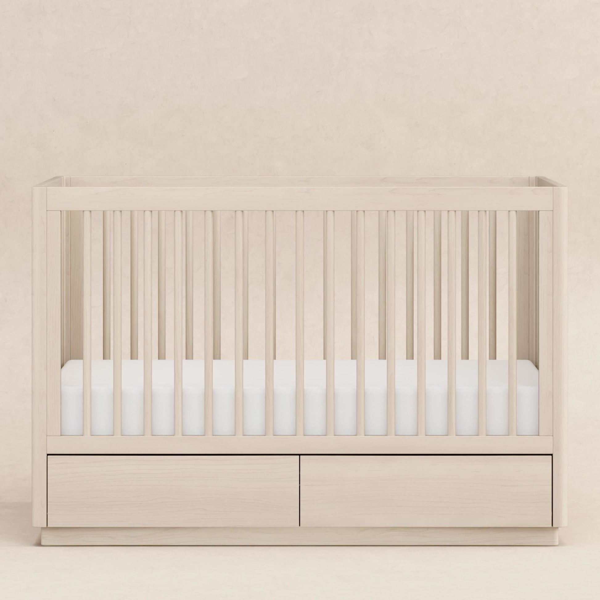 Babyletto Cribs Washed Natural Babyletto Bento 3-in-1 Convertible Storage Crib with Toddler Bed Conversion Kit