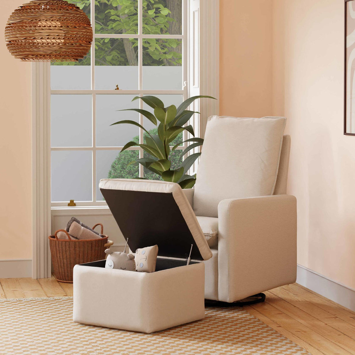 BabylettoBabyletto Cali Storage Ottoman in Eco-Performance Fabric | Water Repellent & Stain ResistantBabysupermarket