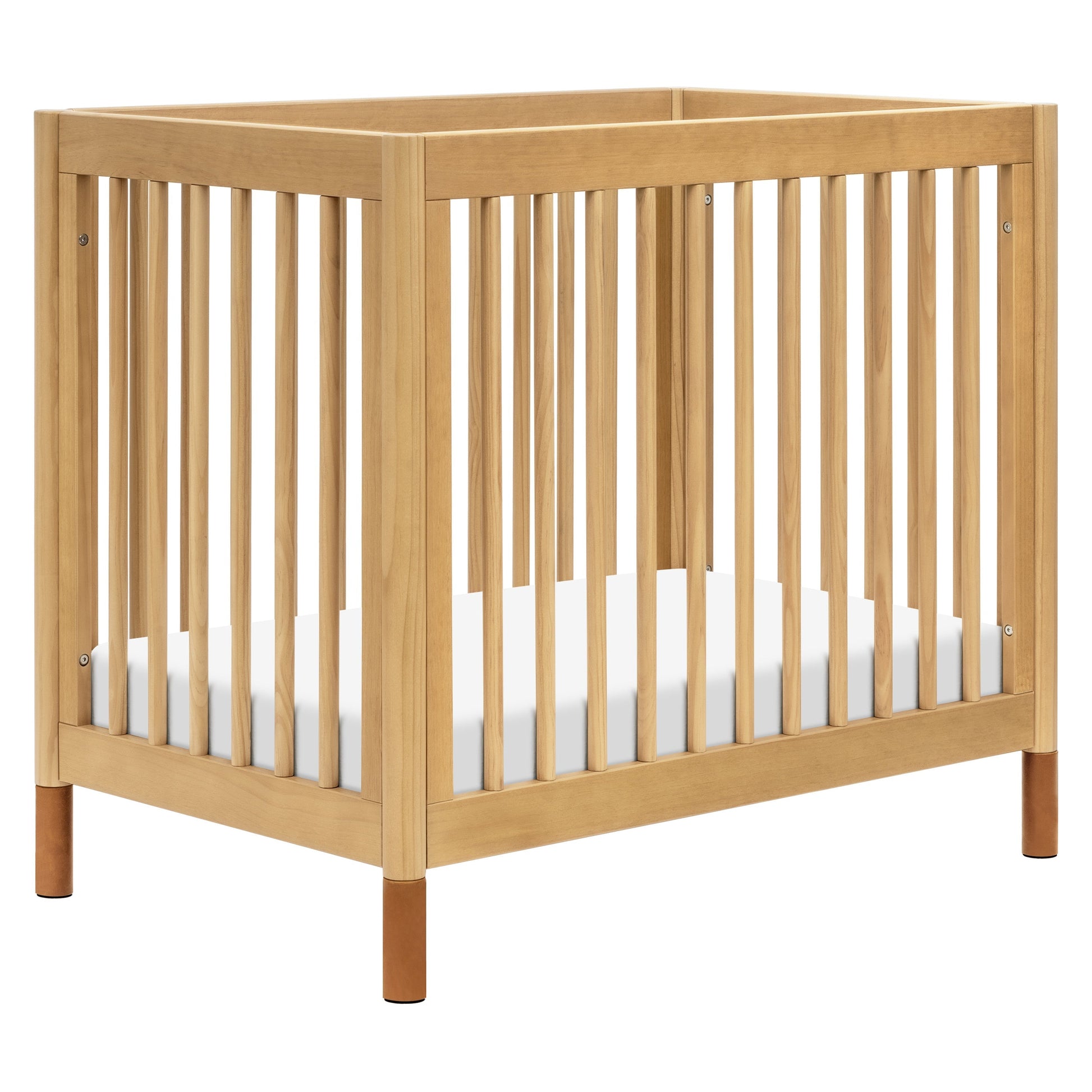 Babyletto Cribs Natural Walnut & Gold Feet Babyletto Gelato 4-in-1 Convertible Mini Crib