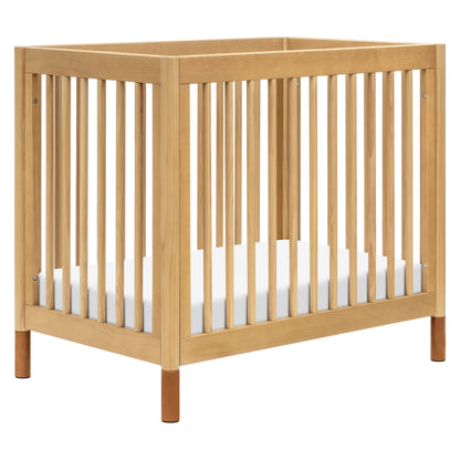 Babyletto Cribs Natural Walnut & Gold Feet Babyletto Gelato 4-in-1 Convertible Mini Crib