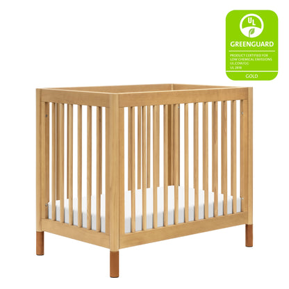 Babyletto Cribs Natural Walnut & Gold Feet Babyletto Gelato 4-in-1 Convertible Mini Crib