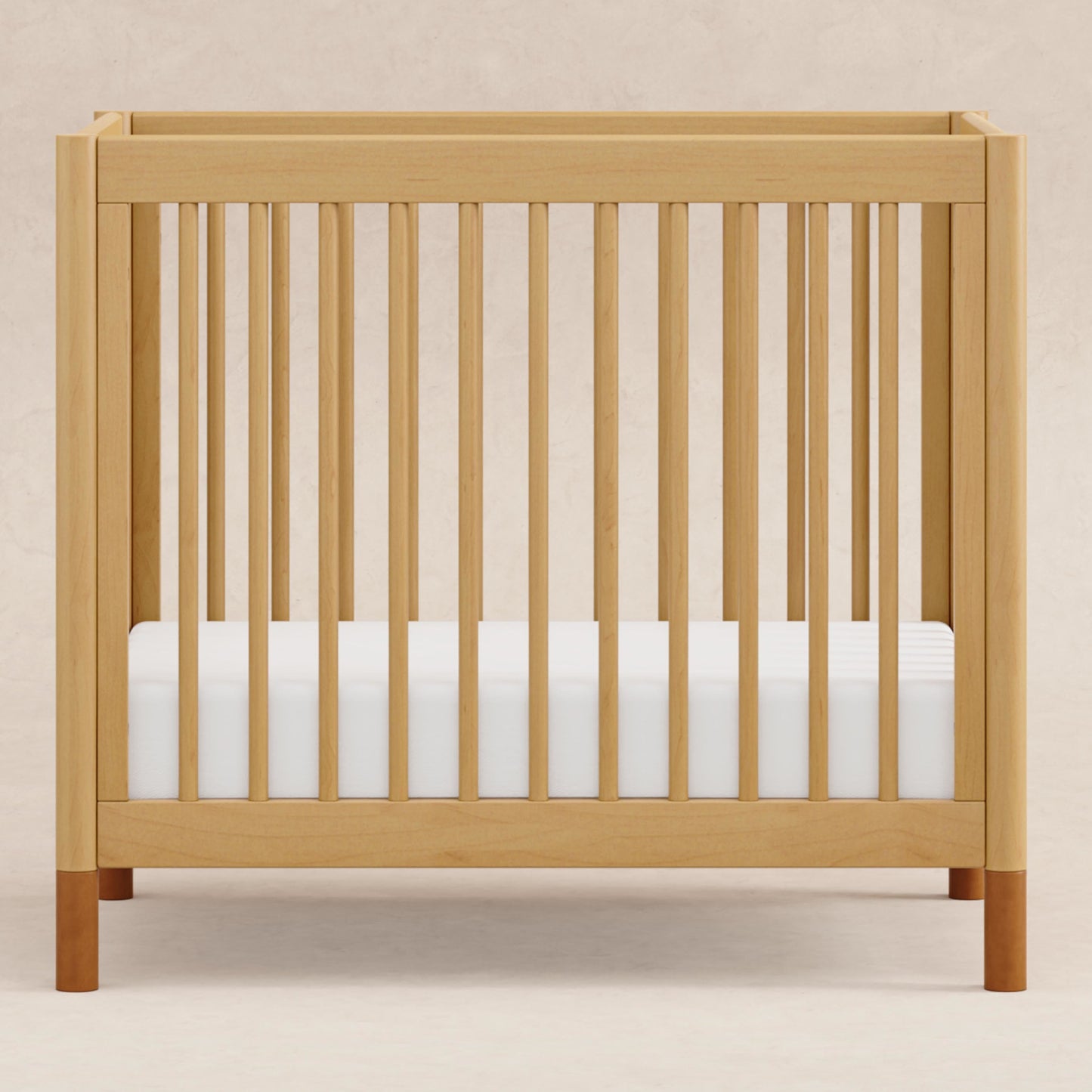 Babyletto Cribs Natural Walnut & Gold Feet Babyletto Gelato 4-in-1 Convertible Mini Crib