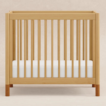 Babyletto Cribs Natural Walnut & Gold Feet Babyletto Gelato 4-in-1 Convertible Mini Crib