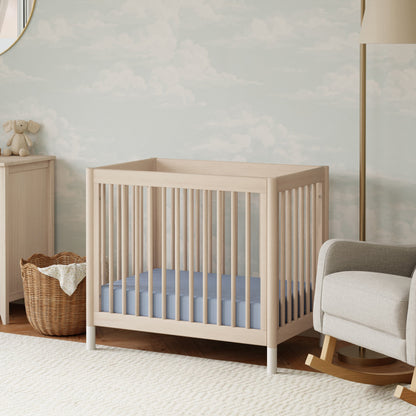 Babyletto Cribs Natural Walnut & Gold Feet Babyletto Gelato 4-in-1 Convertible Mini Crib