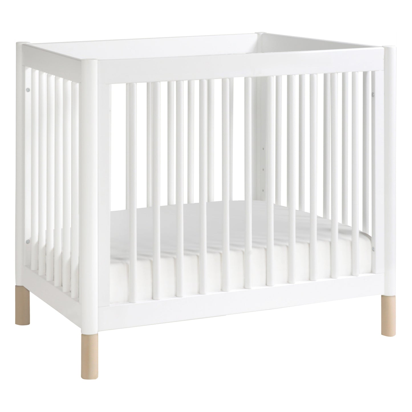 Babyletto Cribs Natural Walnut & Gold Feet Babyletto Gelato 4-in-1 Convertible Mini Crib