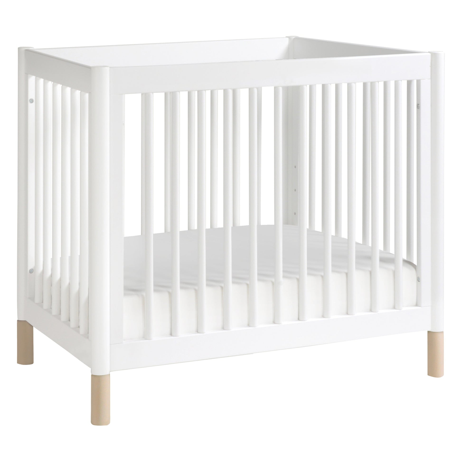Babyletto Cribs Natural Walnut & Gold Feet Babyletto Gelato 4-in-1 Convertible Mini Crib