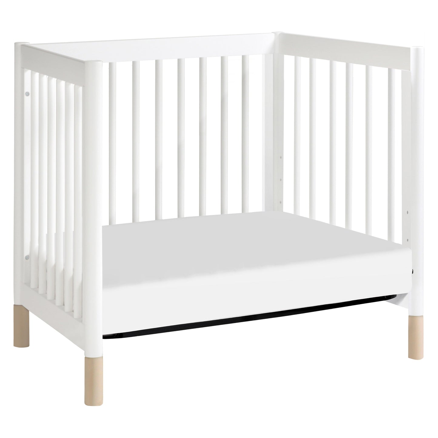 Babyletto Cribs Natural Walnut & Gold Feet Babyletto Gelato 4-in-1 Convertible Mini Crib