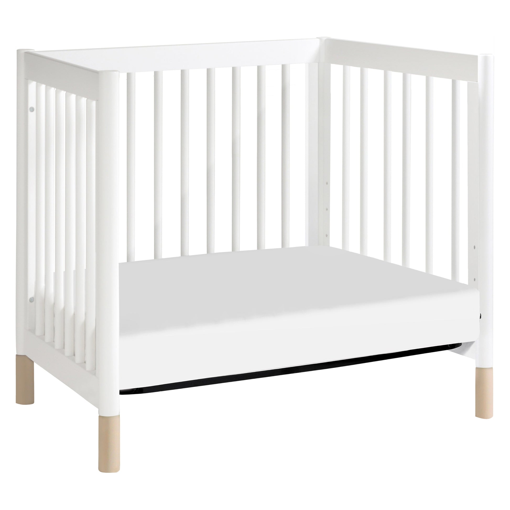Babyletto Cribs Natural Walnut & Gold Feet Babyletto Gelato 4-in-1 Convertible Mini Crib