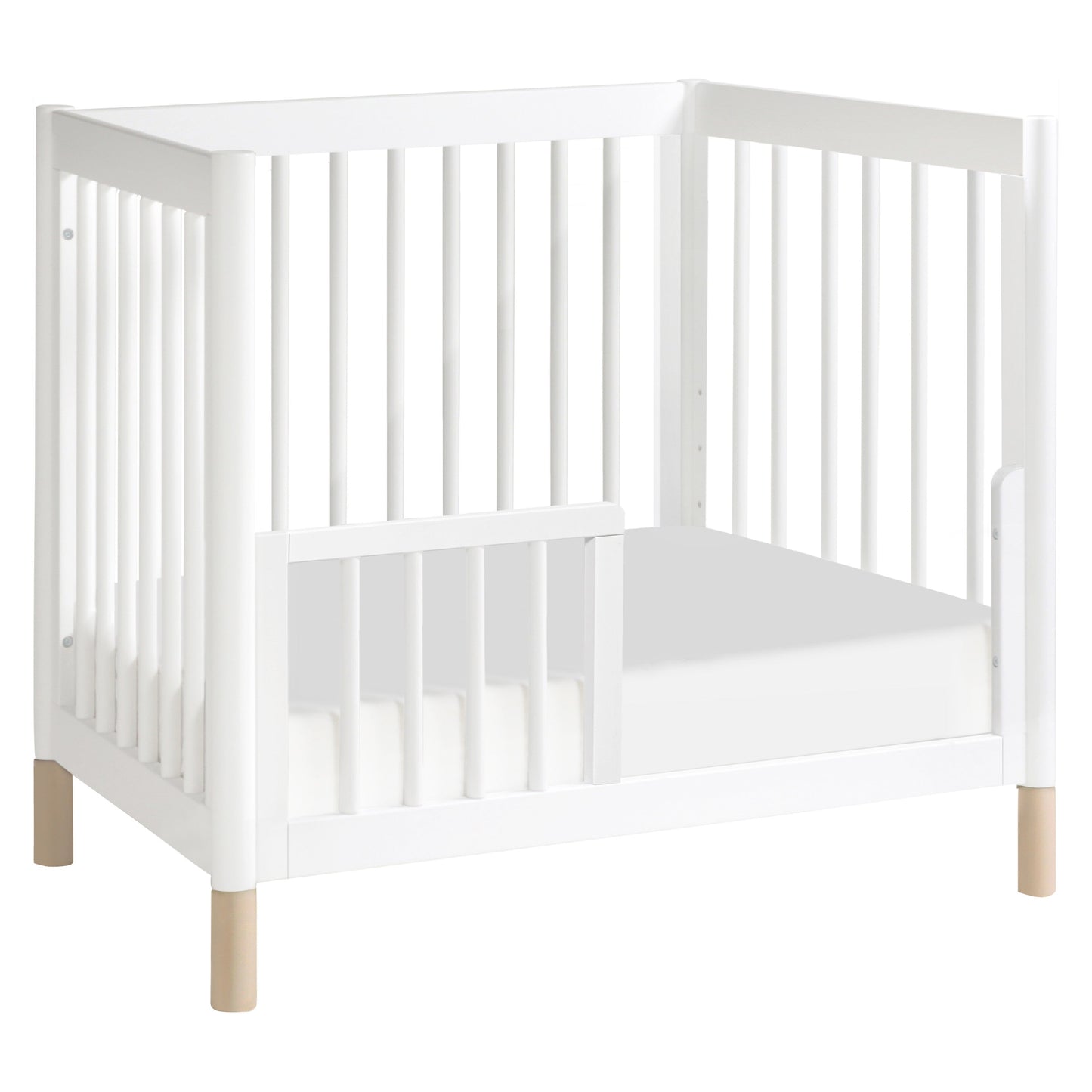 Babyletto Cribs Natural Walnut & Gold Feet Babyletto Gelato 4-in-1 Convertible Mini Crib