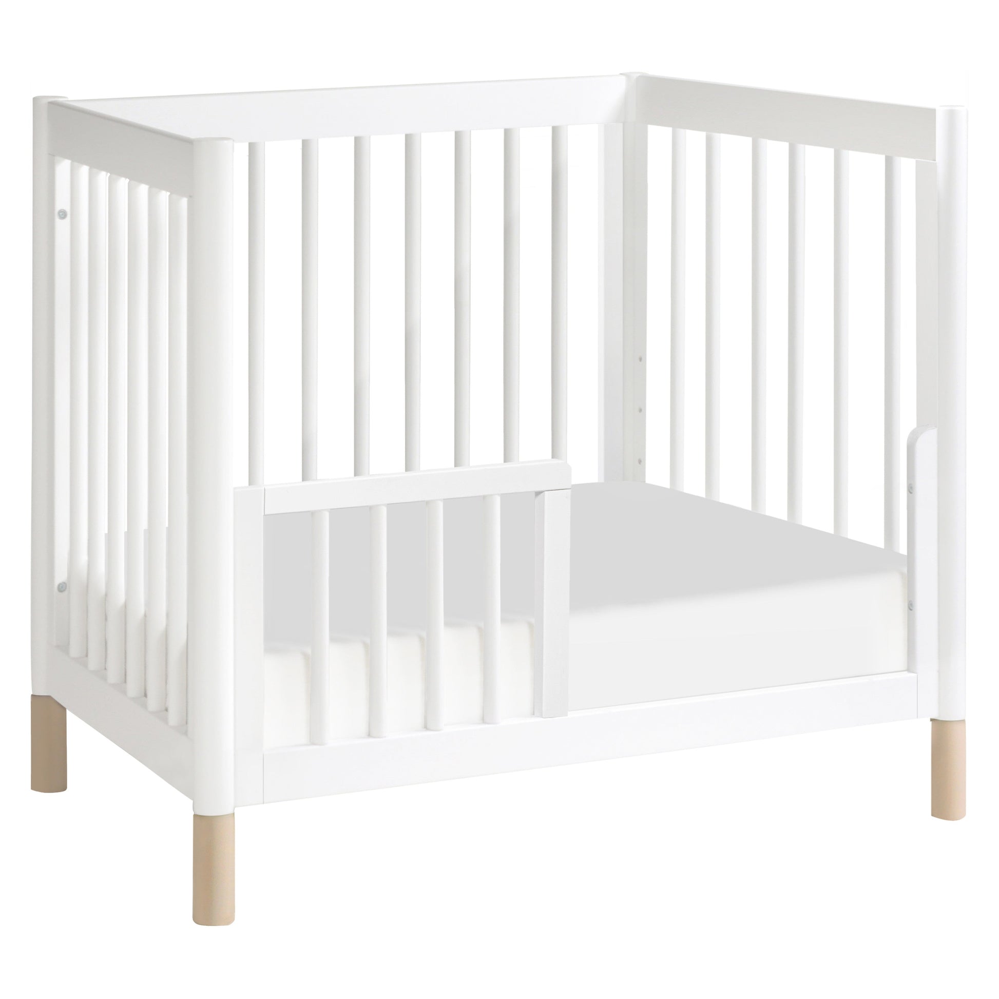 Babyletto Cribs Natural Walnut & Gold Feet Babyletto Gelato 4-in-1 Convertible Mini Crib