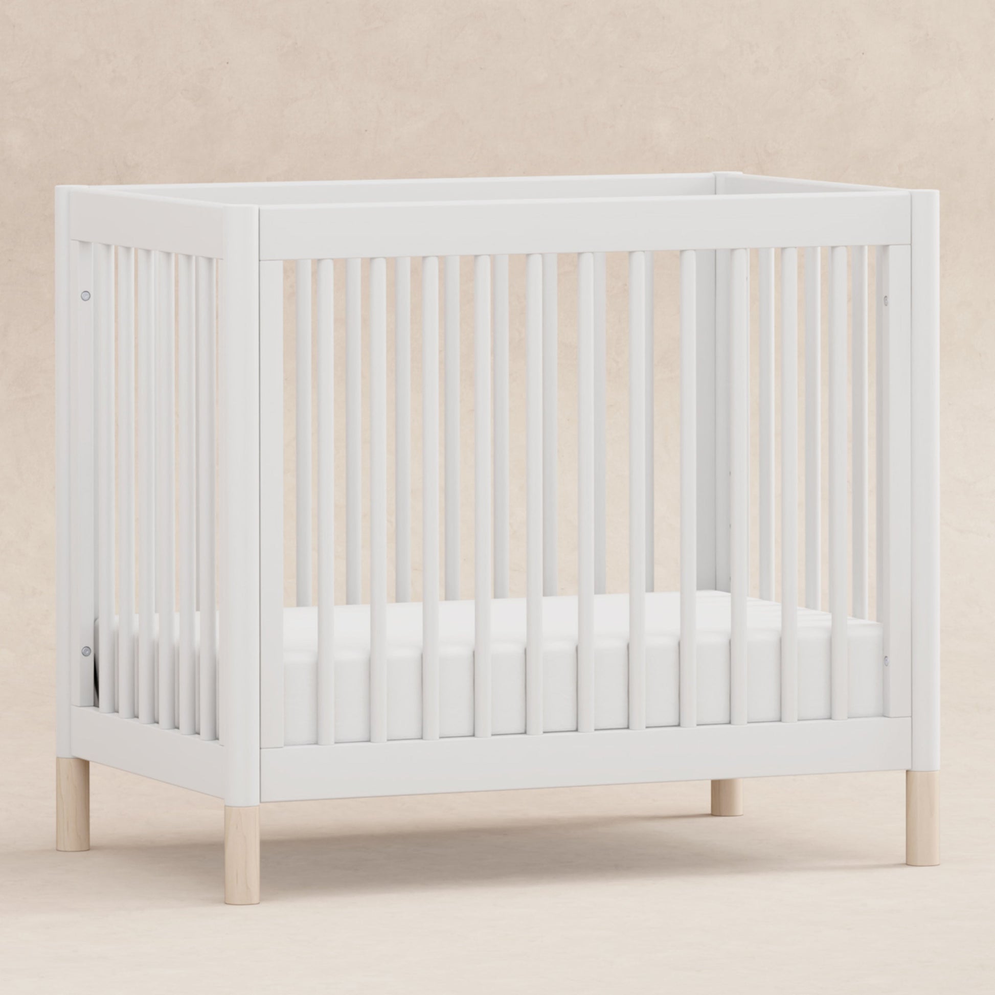 Babyletto Cribs Natural Walnut & Gold Feet Babyletto Gelato 4-in-1 Convertible Mini Crib