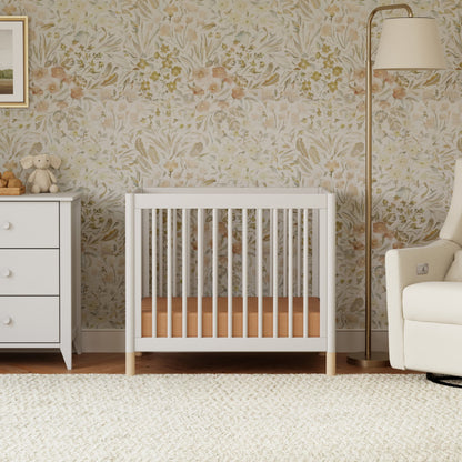 Babyletto Cribs Natural Walnut & Gold Feet Babyletto Gelato 4-in-1 Convertible Mini Crib