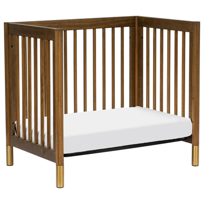 Babyletto Cribs Natural Walnut & Gold Feet Babyletto Gelato 4-in-1 Convertible Mini Crib