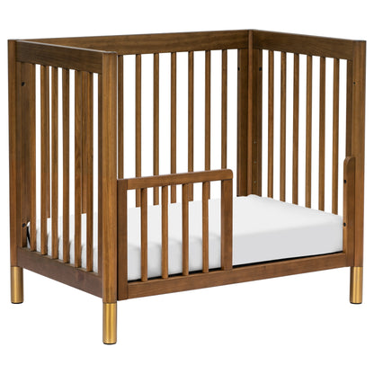 Babyletto Cribs Natural Walnut & Gold Feet Babyletto Gelato 4-in-1 Convertible Mini Crib