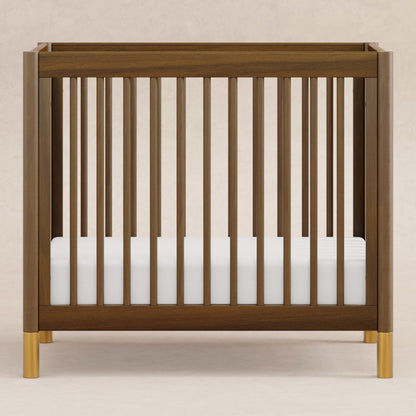Babyletto Cribs Natural Walnut & Gold Feet Babyletto Gelato 4-in-1 Convertible Mini Crib